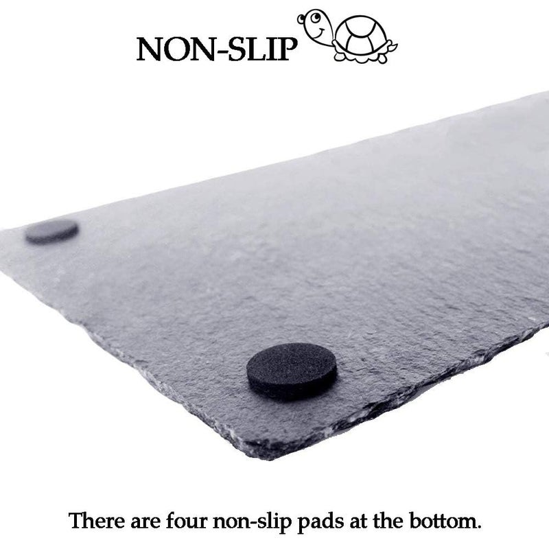 kathson Reptile Basking Platform (7.9 x 11.8 inches), Natural Rock Plate Turtle Food Bowl Feeding Dish Resting Terrace Habitat Decor for Tortoise Turtle Lizard Bearded Dragon Crested Gecko Snake - Image 5